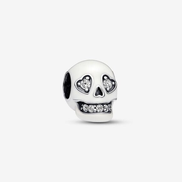 Pandora Glow-in-the-dark Sparkling Skull Charm - Picture 1 of 4